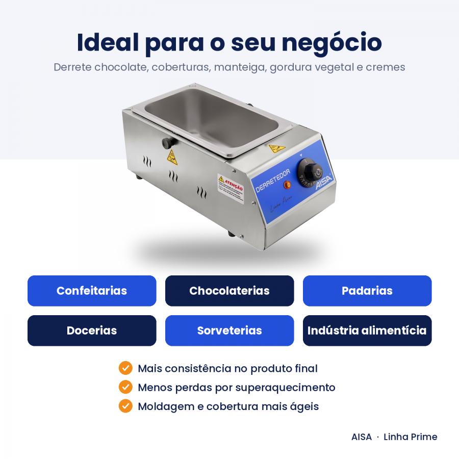 Derretedor Banho Maria 1 Cubas 2,5L
